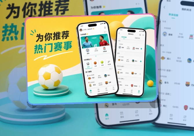 圆环亮点区 · 直播比分App · 赛事信息跟进更连贯界面展示